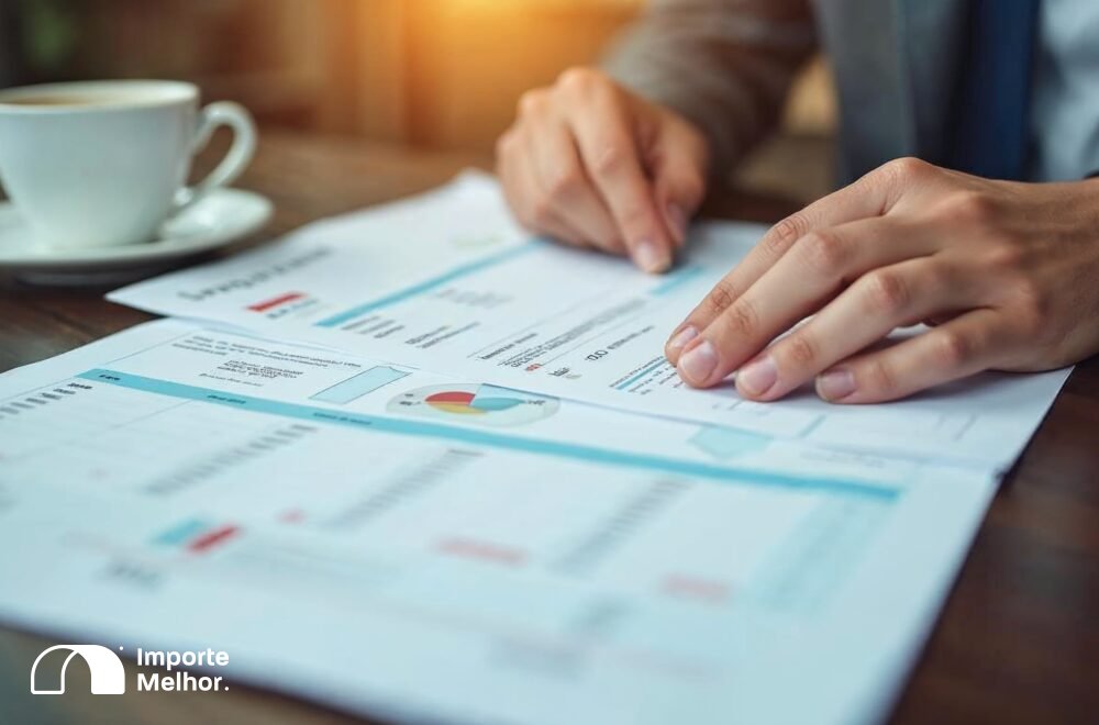 Profissional analisando documentos de frete relacionados ao AFRMM importação