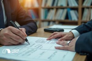 Despachante aduaneiro analisando documentos de contingência trânsito aduaneiro