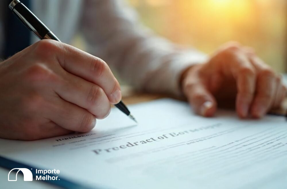 Contrato de importação por encomenda com projeção de formação de preço ao lado