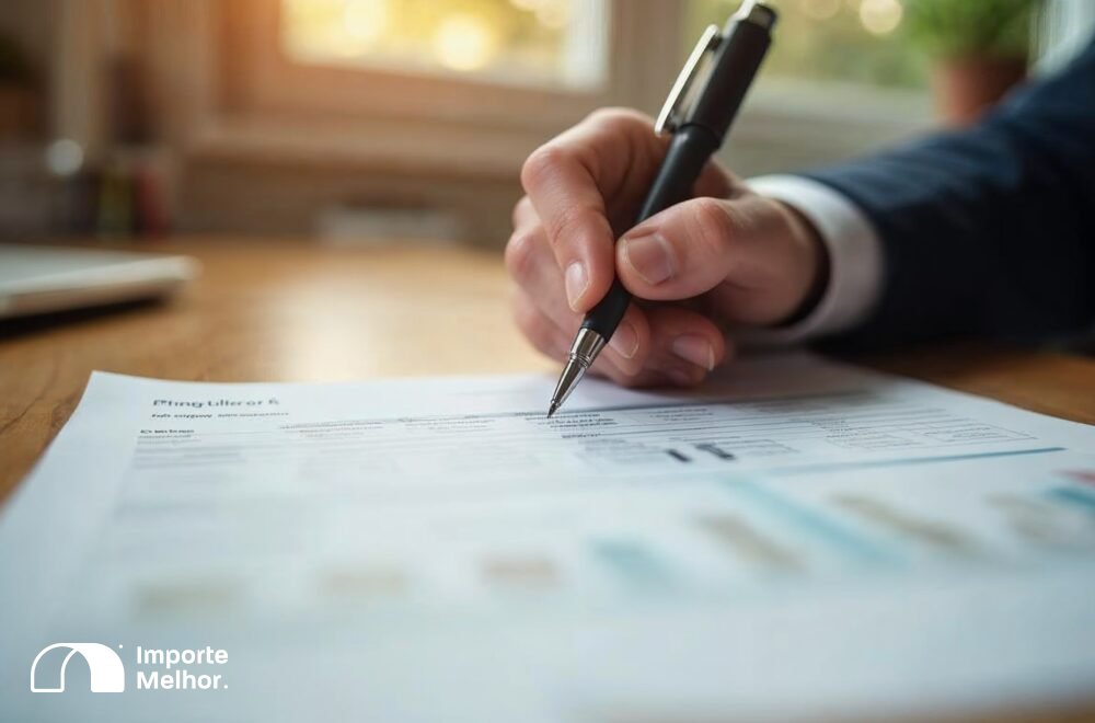 Empresário assinando contrato com novo fornecedor de lâmpadas LED sem mercúrio após lâmpadas mercúrio NCM proibição pelo Ibama