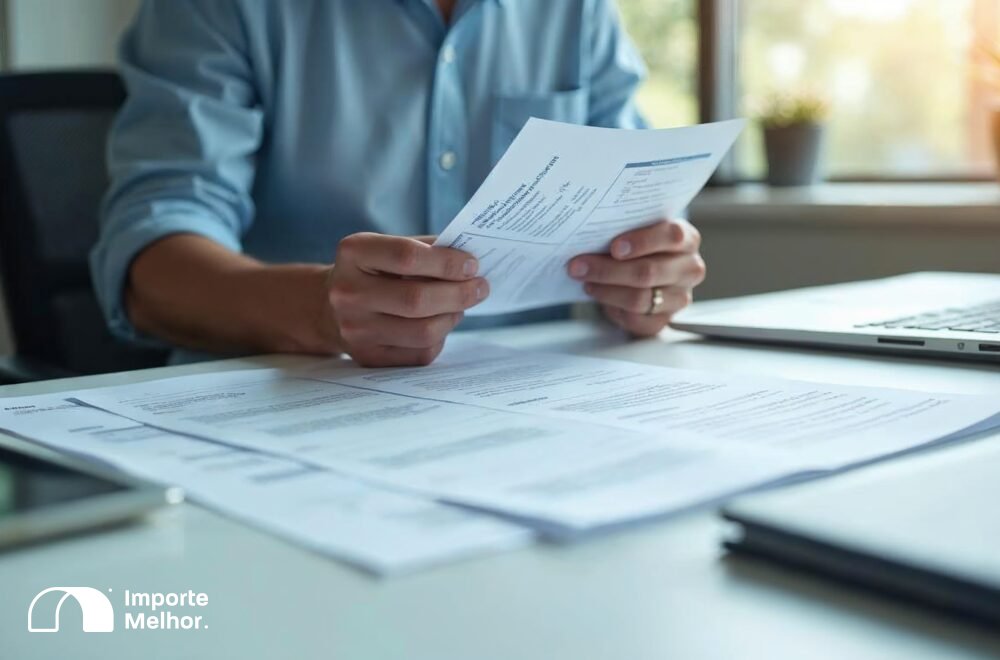 Especialista analisando documentos de enquadramento NCM 95030080 Inmetro brinquedos sobre mesa de escritório