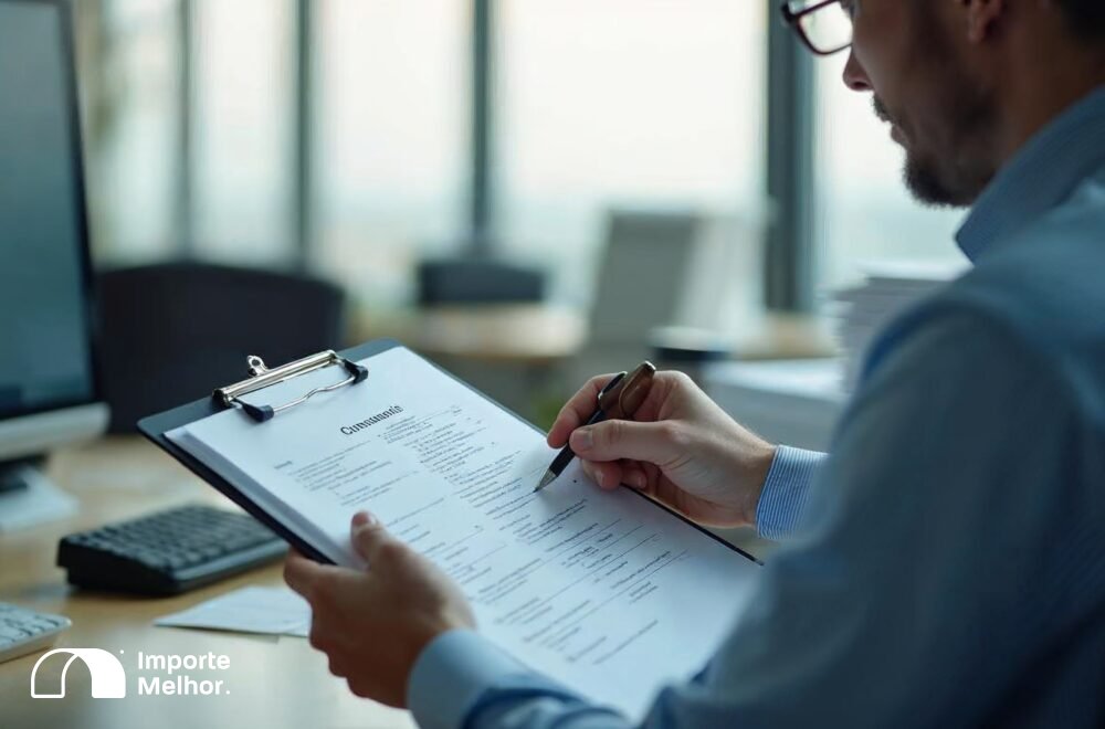 Fiscal aduaneiro conferindo checklist de recinto de destino DUIMP SED